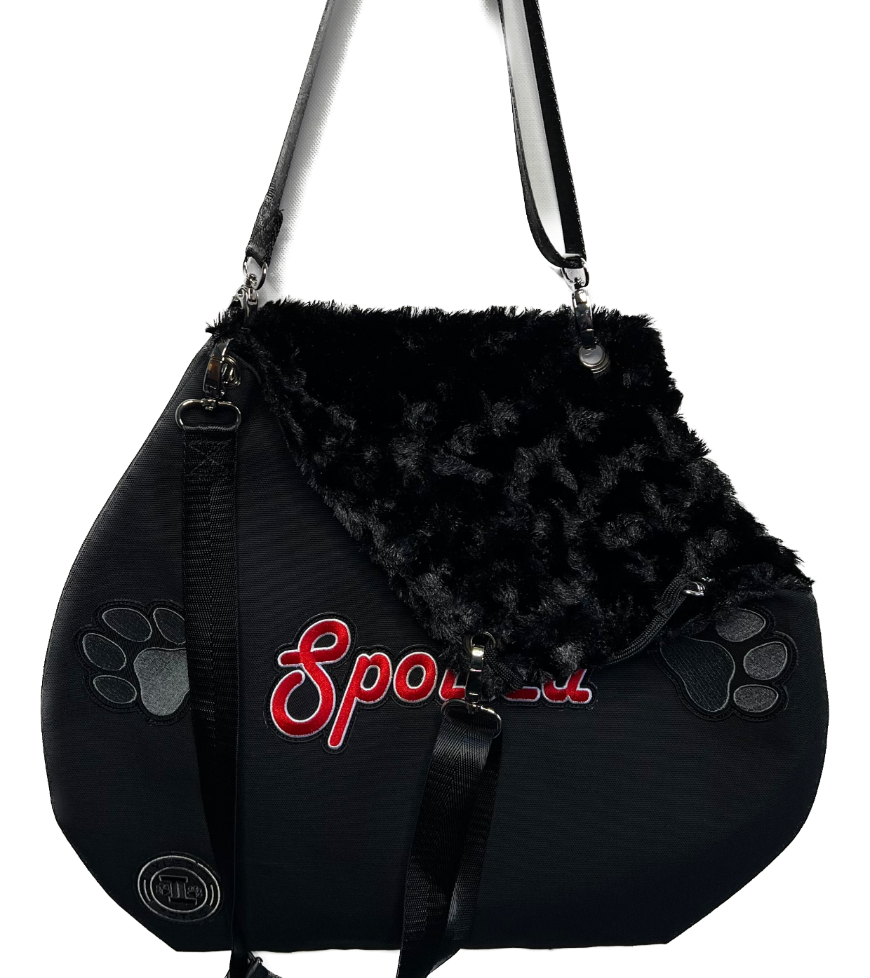 Spoiled Cut Out Tote Bag w/ Paws * Black