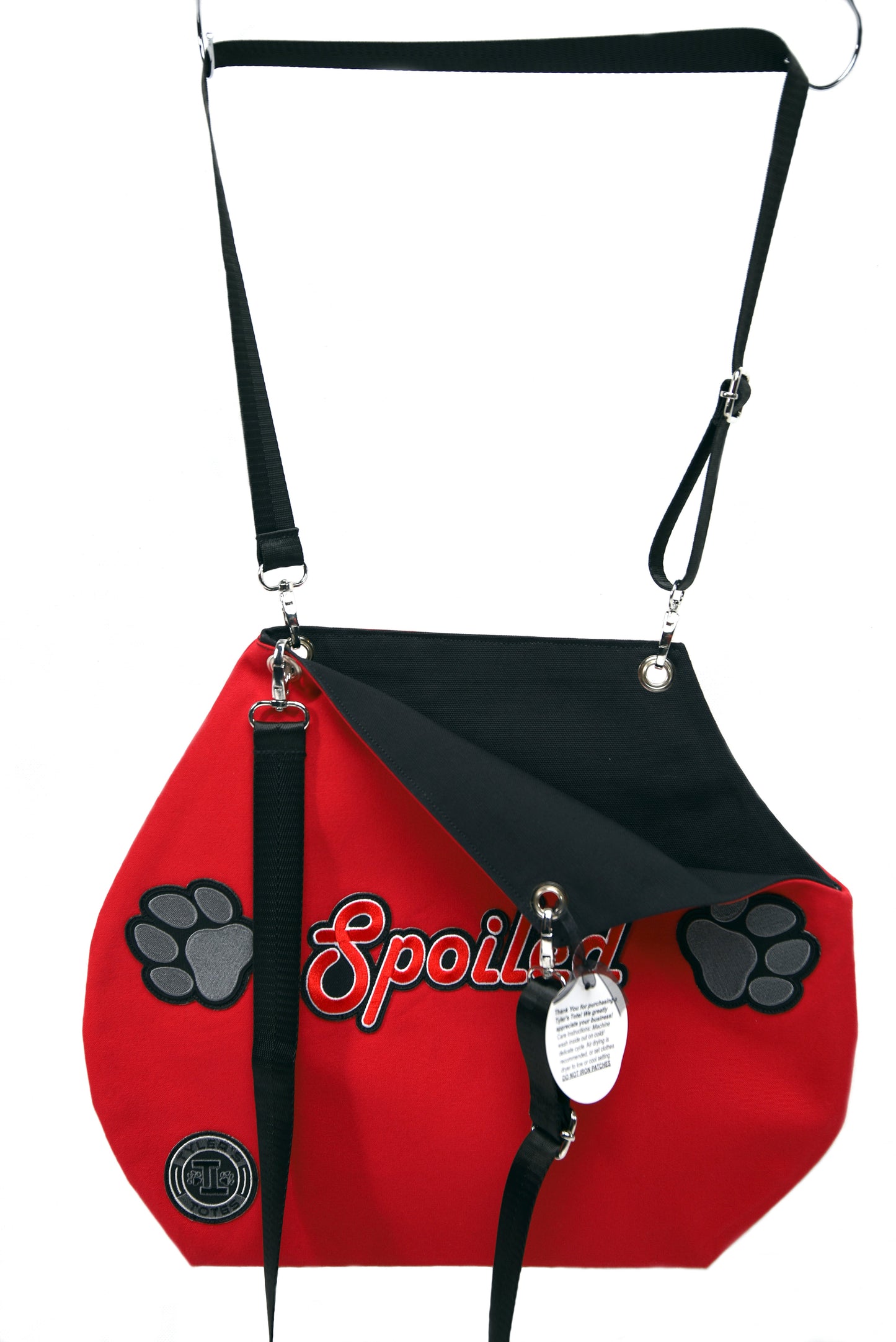 Spoiled Cut Out Tote w/ Paws * Red