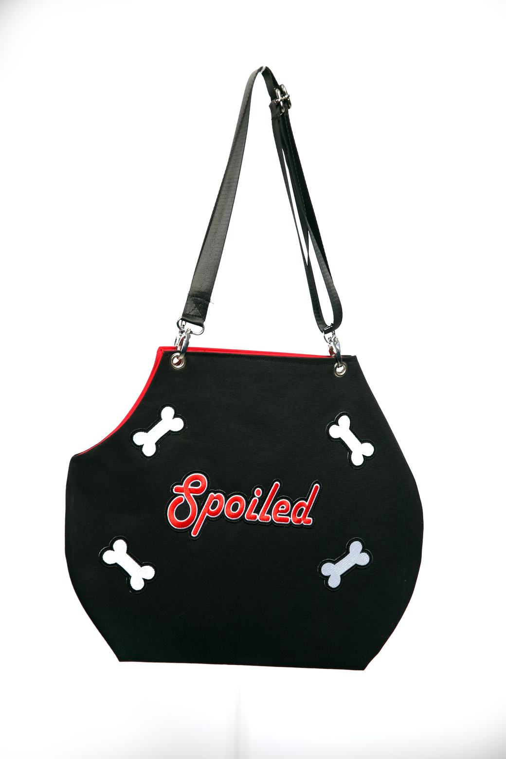 Spoiled Cut Out Tote Bag w/ Bones * Black
