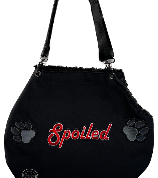 Spoiled Cut Out Tote Bag w/ Paws * Black