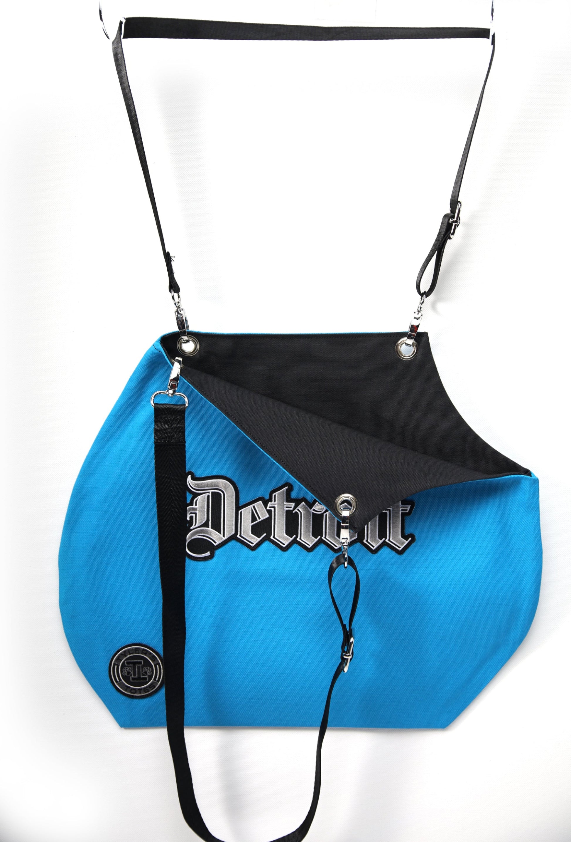 detroit hardy tarp tasche Detroit Cut Out Tote Bag *Turquoise – Tyler's Totes