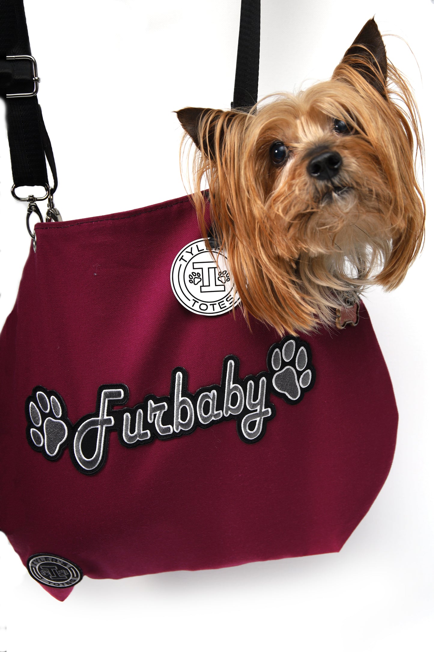 Furbaby Cut Out Tote Bag * Raspberry