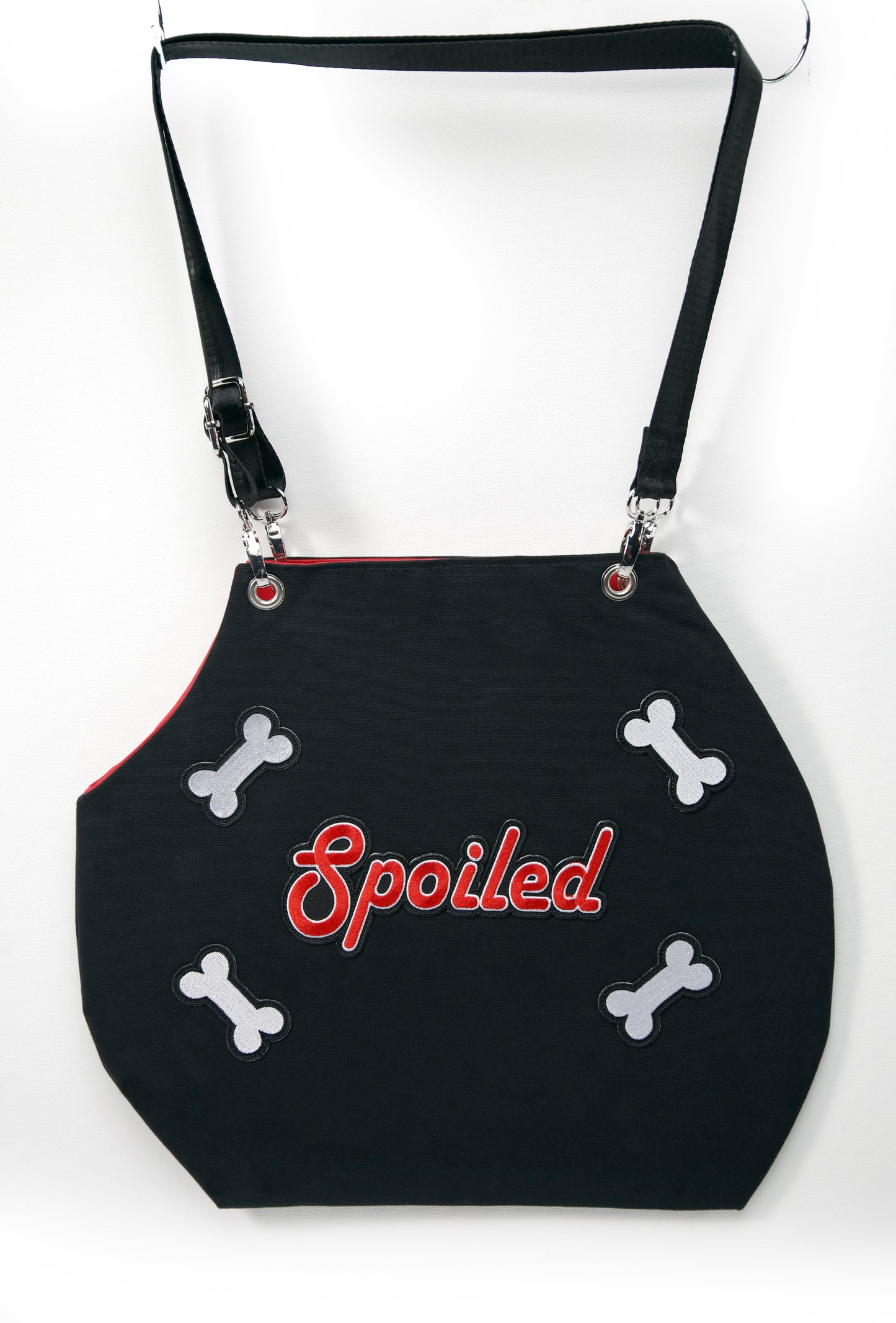 Spoiled Cut Out Tote Bag w/ Bones * Black